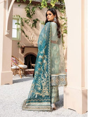 XENIA Formals Dareechay Embroidered Chiffon 3pc Suit 04-Mahtab - FaisalFabrics.pk