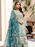 XENIA Formals Dareechay Embroidered Chiffon 3pc Suit 04-Mahtab - FaisalFabrics.pk