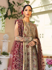 XENIA Formals Dareechay Embroidered Chiffon 3pc Suit 05-Ziggurat - FaisalFabrics.pk