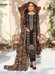 XENIA Formals Dareechay Embroidered Chiffon 3pc Suit 07-Siavush - FaisalFabrics.pk