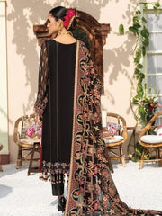 XENIA Formals Dareechay Embroidered Chiffon 3pc Suit 07-Siavush - FaisalFabrics.pk