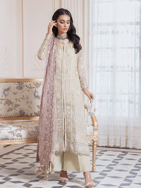 XENIA Formals Luxury Embroidered Unstitched 3Pc Suit D-02 HELEN - FaisalFabrics.pk