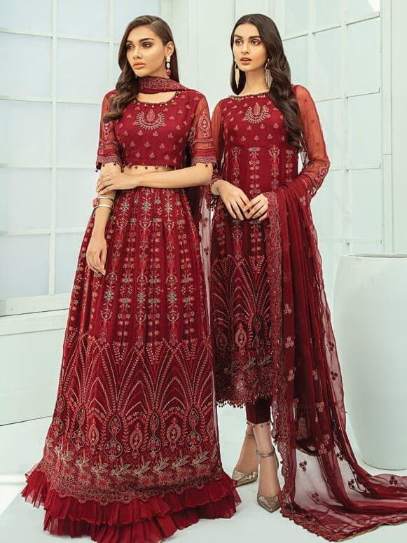 XENIA Formal Janaan Luxury Chiffon Collection 2020 3pc Suit 05-Gul - FaisalFabrics.pk