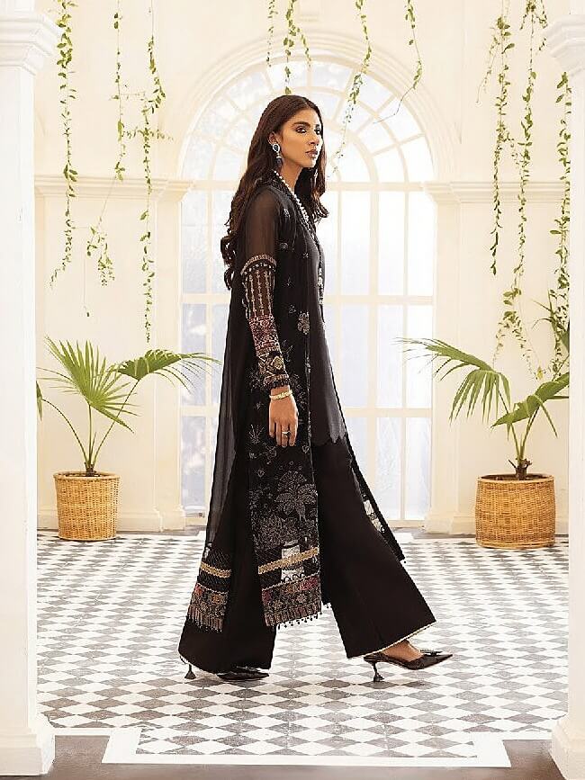 Pareesia By Xenia Formals Embroidered Chiffon Suits Unstitched 3 Piece XE22-P2 02 Hurrem - Luxury Collection