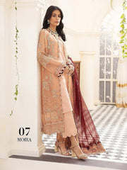 XENIA Formals Pareesia Embroidered Chiffon Unstitched 3Pc Suit 07-MOIRA - FaisalFabrics.pk