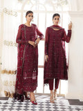 XENIA Formals Pareesia Embroidered Chiffon Unstitched 3Pc Suit 10-FLORENCE - FaisalFabrics.pk
