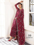 XENIA Formals Pareesia Embroidered Chiffon Unstitched 3Pc Suit 10-FLORENCE - FaisalFabrics.pk