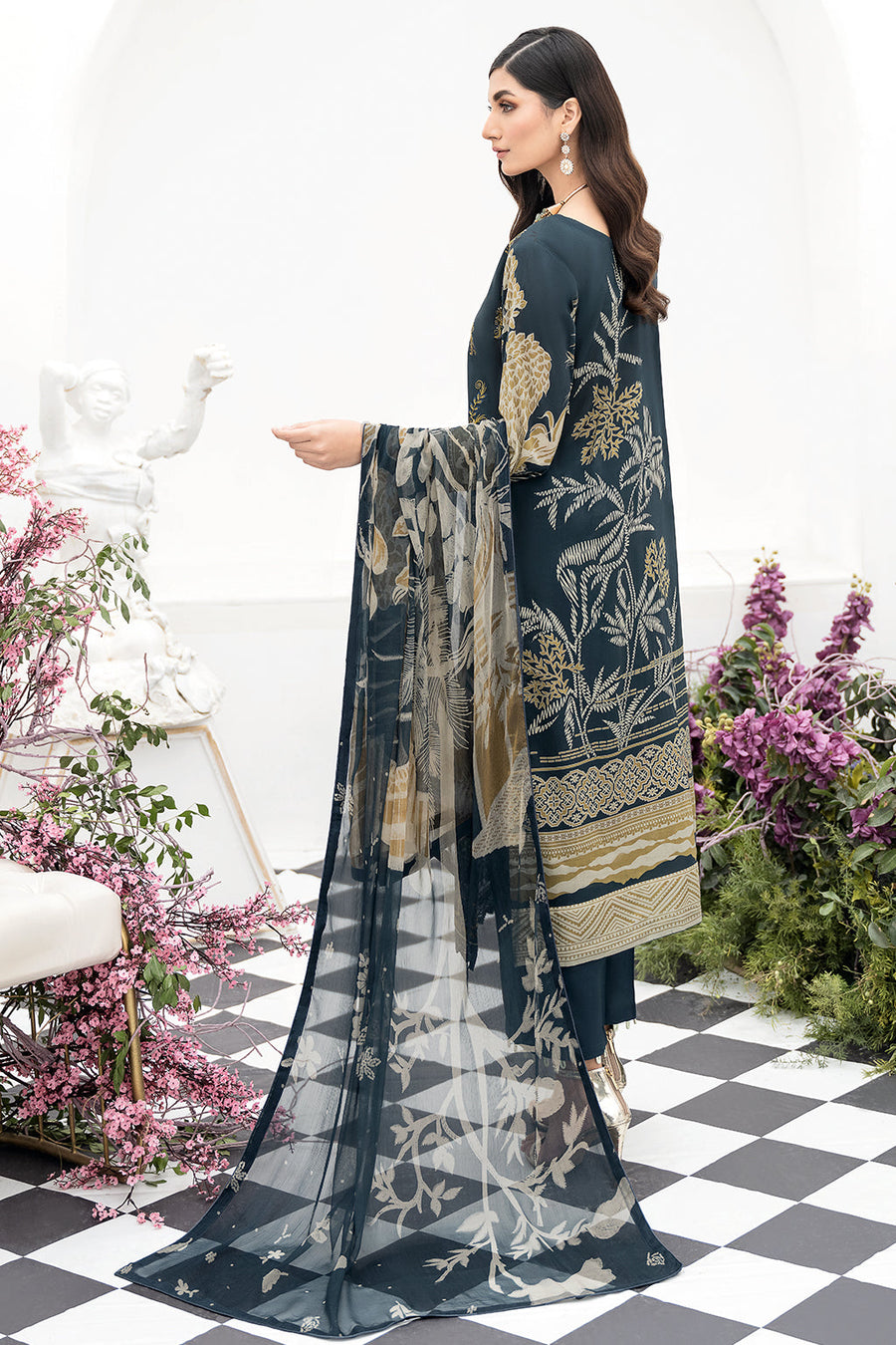 Ramsha Riwayat Embroidered Luxury Lawn Unstitched 3 Piece Suit Y-501