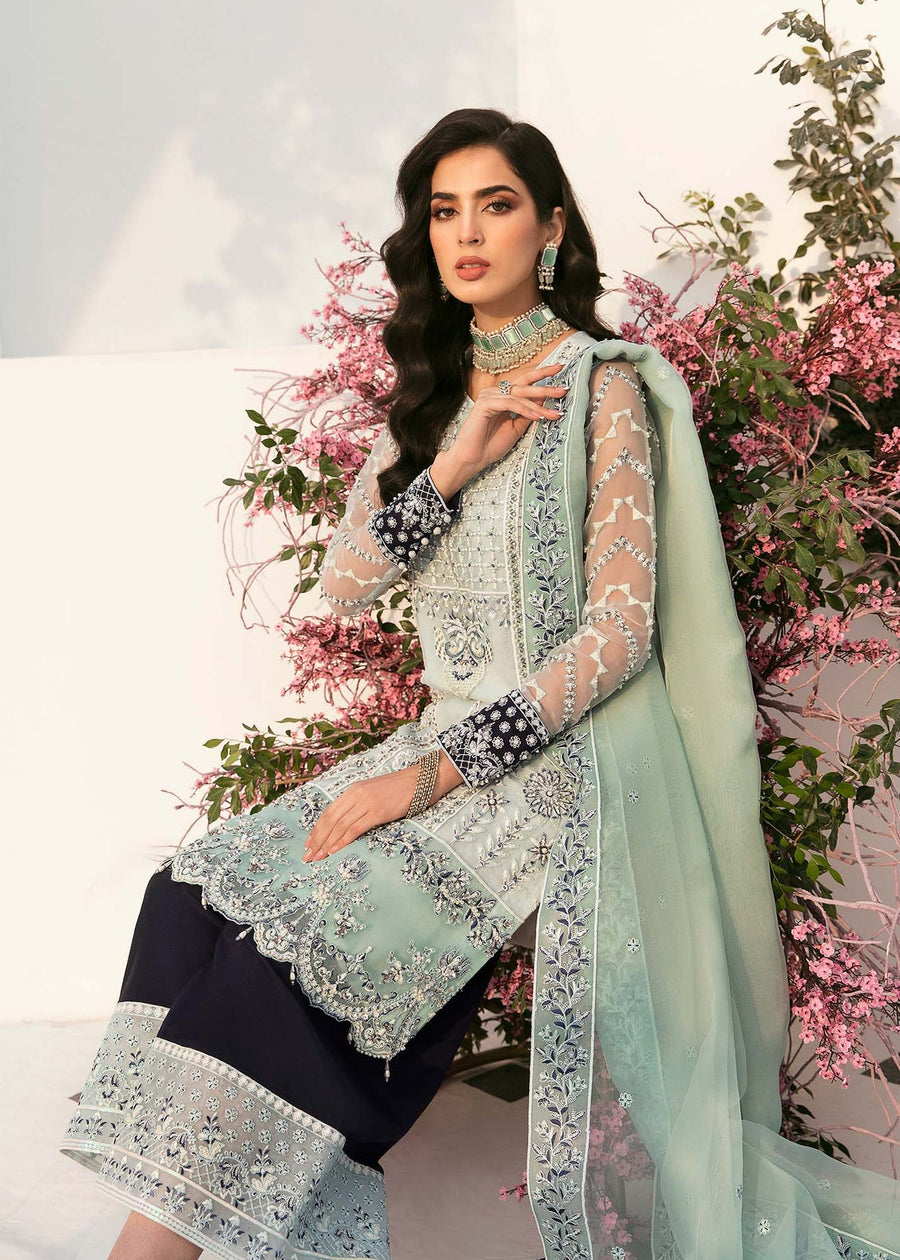 Akbar Aslam Sylvia Luxury Formal Unstitched Organza Suit - YASEN