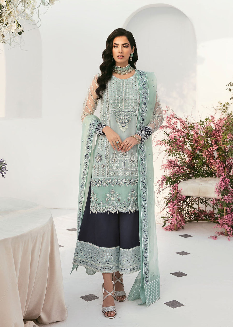 Akbar Aslam Sylvia Luxury Formal Unstitched Organza Suit - YASEN