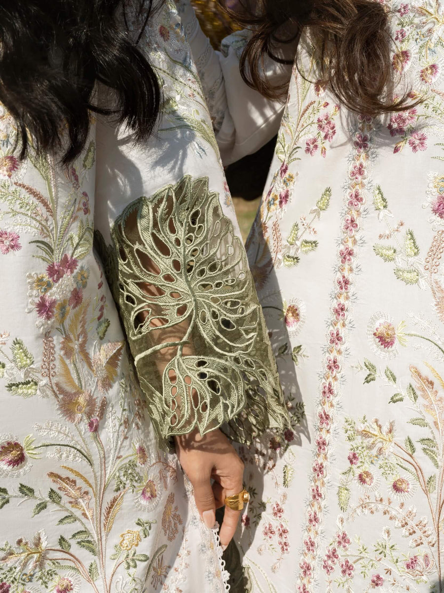 Mushq Lawana Embroidered Luxury Lawn Unstitched 3Pc Suit MSL-23-15 Yanin