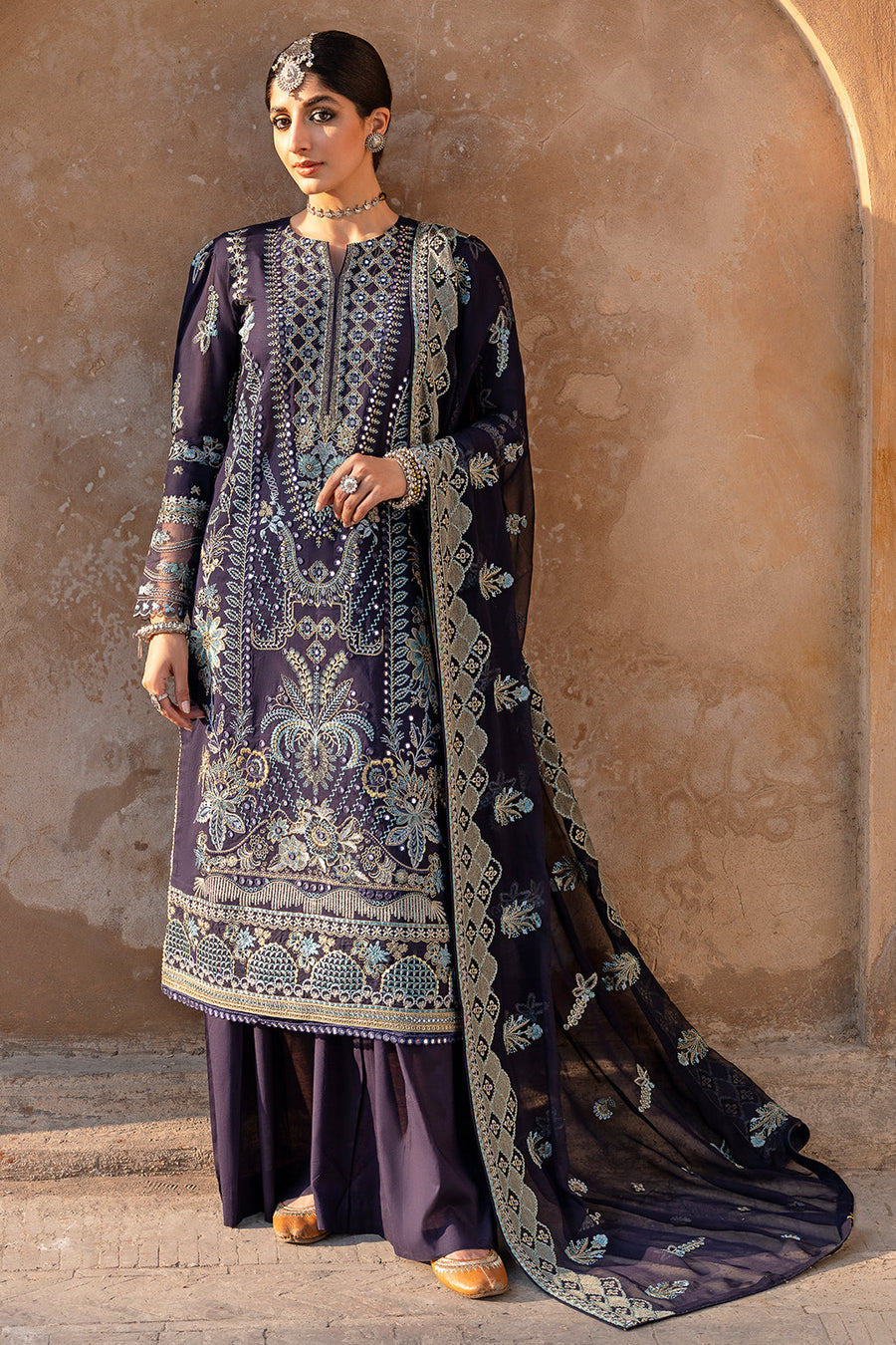 Ramsha Andaz Embroidered Luxury Lawn Unstitched 3 Piece Suit Z-504