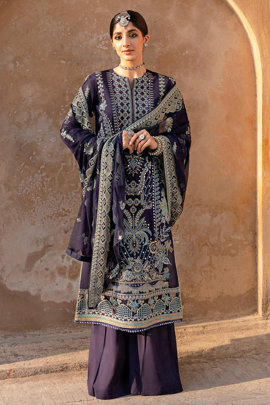 Ramsha Andaz Embroidered Luxury Lawn Unstitched 3 Piece Suit Z-504