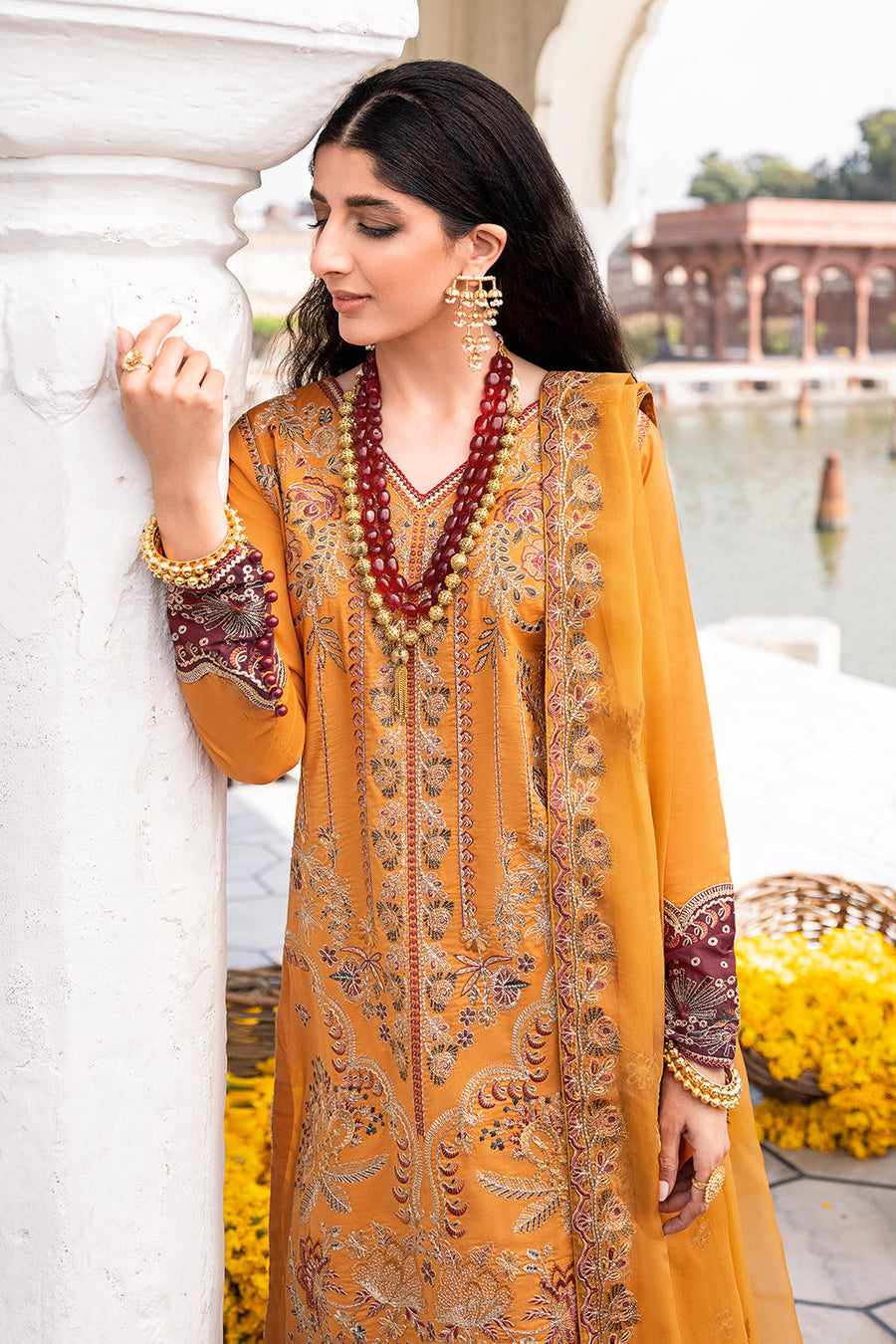 Ramsha Andaz Embroidered Luxury Lawn Unstitched 3 Piece Suit Z-506