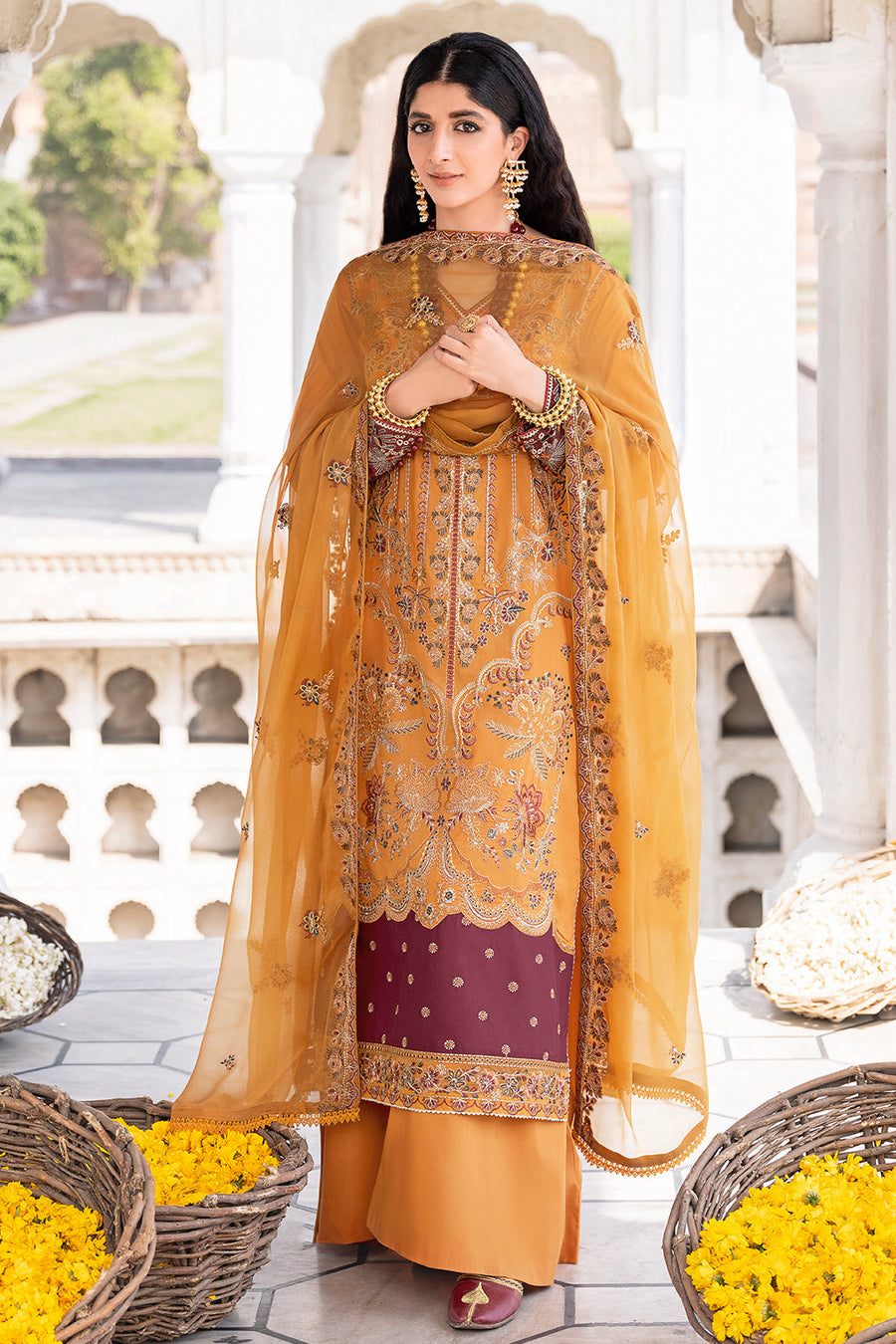 Ramsha Andaz Embroidered Luxury Lawn Unstitched 3 Piece Suit Z-506