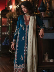 ZAHA Unstitched Embroidered Slub Khaddar 3Pc Suit ZW-22-02 JEHAN