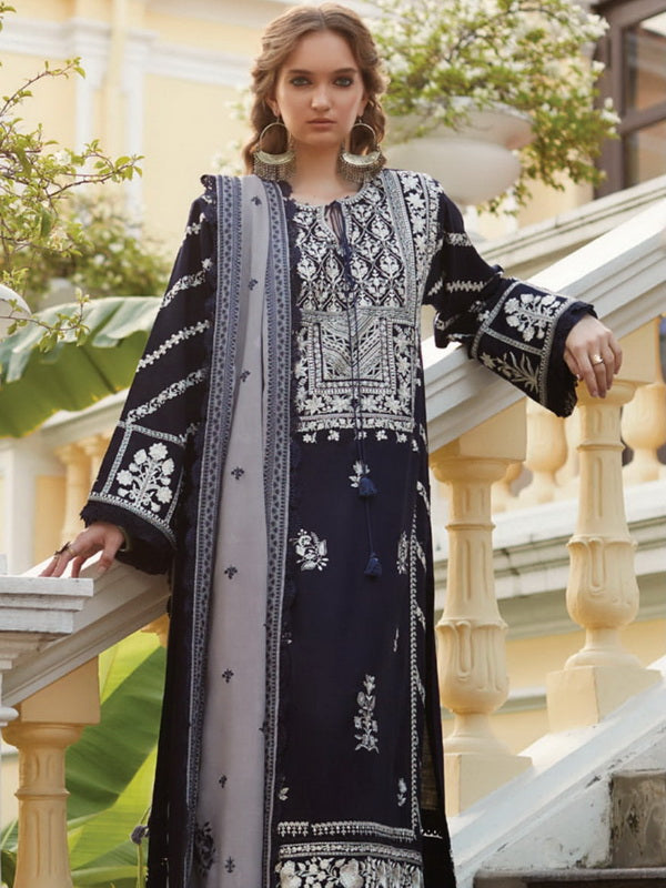 ZAHA Unstitched Embroidered Slub Khaddar 3Pc Suit ZW-22-07 SEVDA