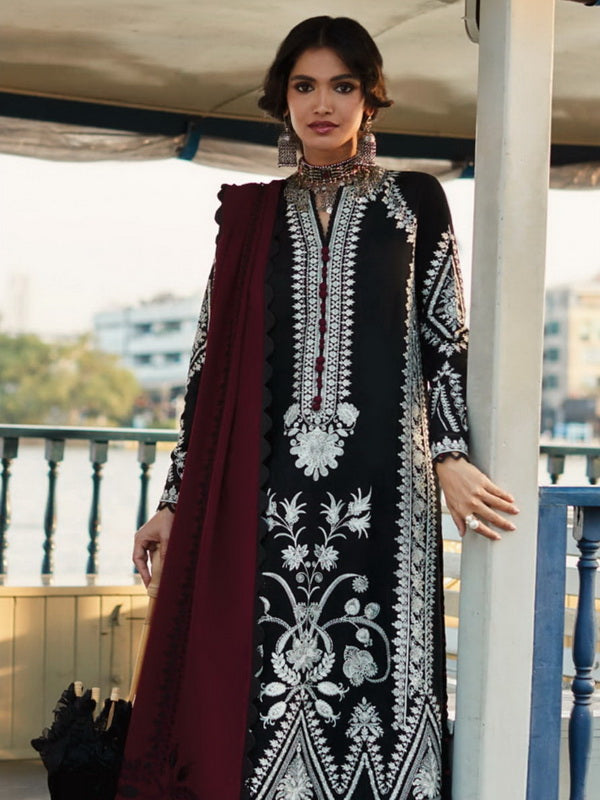 ZAHA Unstitched Embroidered Slub Khaddar 3Pc Suit ZW-22-09 CEYDA