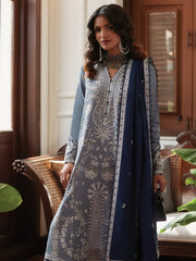 ZAHA Unstitched Embroidered Slub Khaddar 3Pc Suit ZW-22-11 PARISA