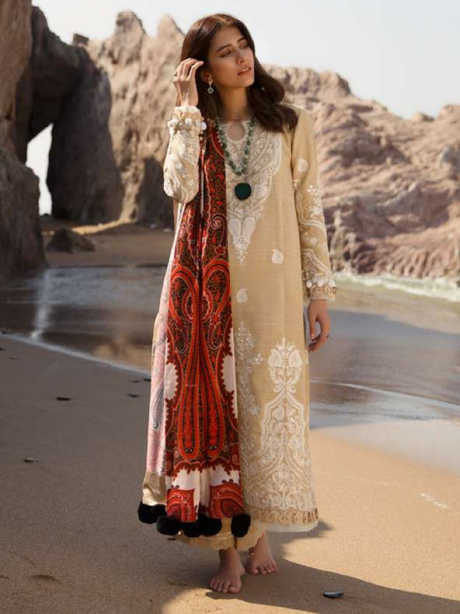 ZAHA Sahel Vol-02 Unstitched Khaddar 3Pc Suit ZW2-21-09 SAHANE - FaisalFabrics.pk