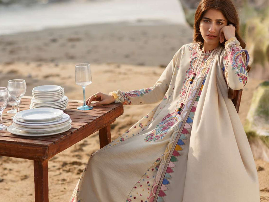 ZAHA Sahel Vol-02 Unstitched Khaddar 3Pc Suit ZW2-21-07 NILOUFER - FaisalFabrics.pk