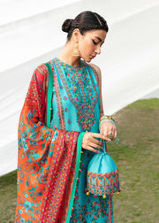 Hussain Rehar Mausam Eid Lawn Unstitched Embroidered 3Pc Suit - ZAIR