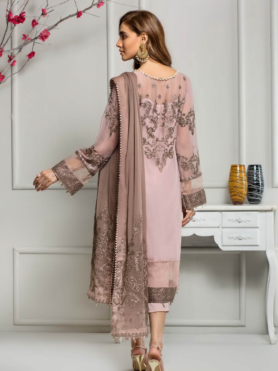 ZARIF Luxury Chiffon Vol-3 Embroidered 3Pc Suit ZR-06 DELILAH - FaisalFabrics.pk