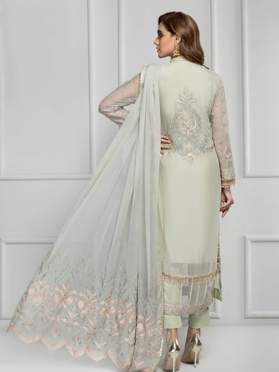 ZARIF Luxury Chiffon Vol-3 Embroidered 3Pc Suit ZR-03 FLORENCE - FaisalFabrics.pk