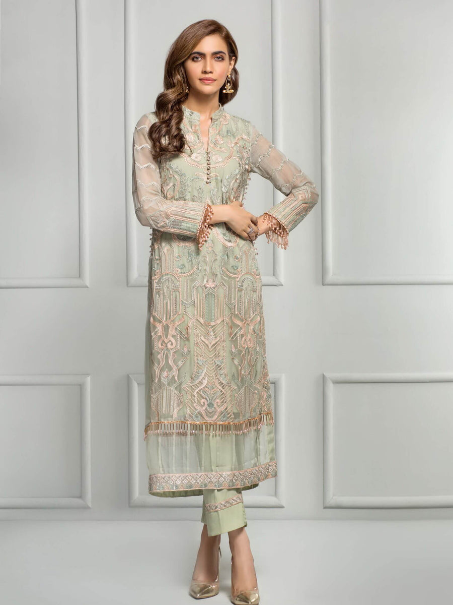 ZARIF Luxury Chiffon Vol-3 Embroidered 3Pc Suit ZR-03 FLORENCE - FaisalFabrics.pk