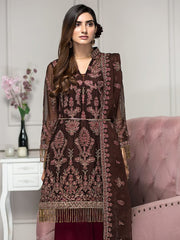 ZARIF Luxury Chiffon Collection Vol-2 Embroidered 3Pc Suit ZAR-10 Ombre - FaisalFabrics.pk
