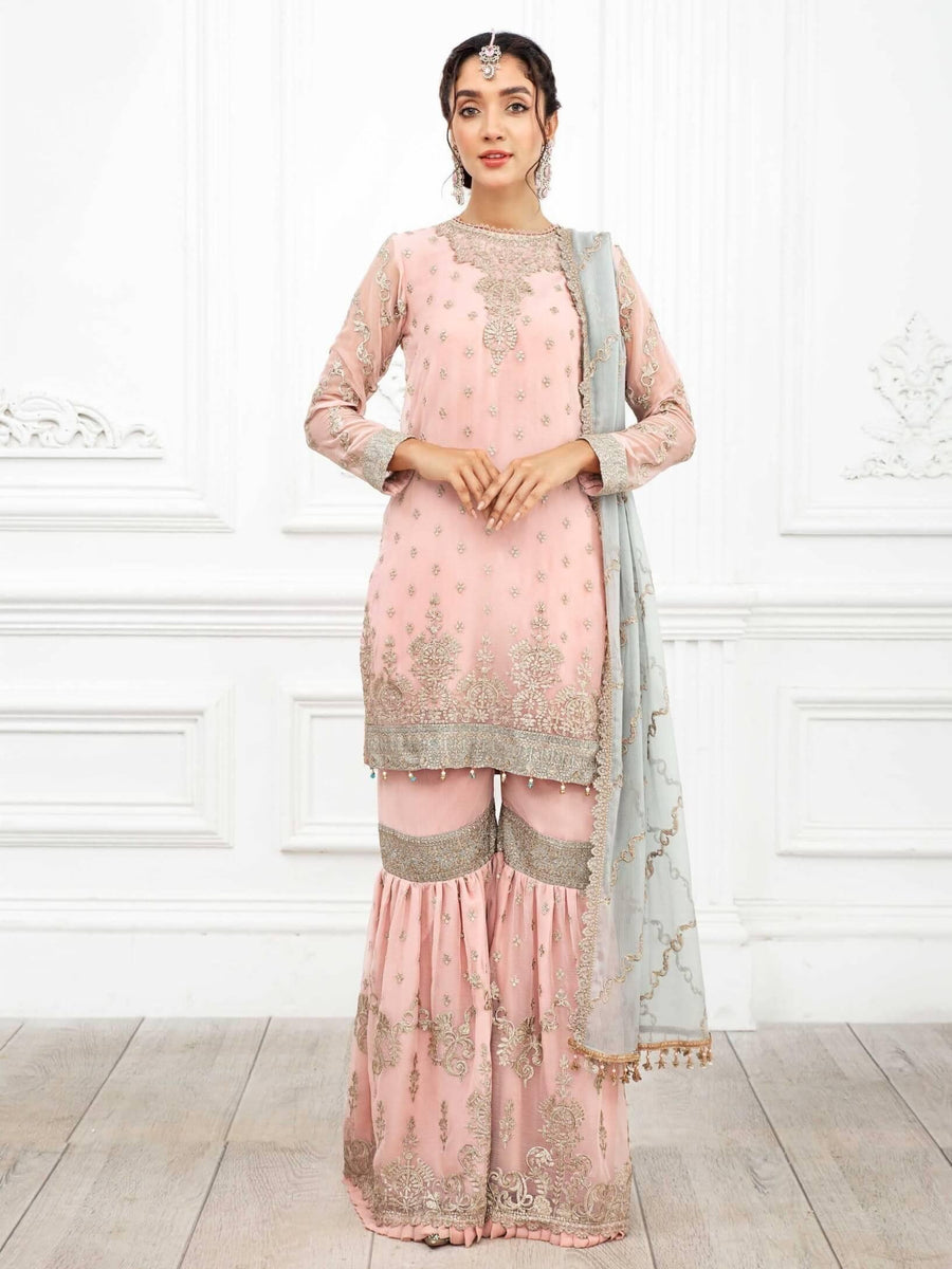 Dastoor by Zarif Luxury Chiffon Unstitched 3 Piece Suit ZD-02 ROOHI - FaisalFabrics.pk