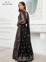 Dastoor by Zarif Luxury Chiffon Unstitched 3 Piece Suit ZD-03 RESHAM - FaisalFabrics.pk