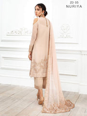 Dastoor by Zarif Luxury Chiffon Unstitched 3 Piece Suit ZD-05 NURIYA - FaisalFabrics.pk