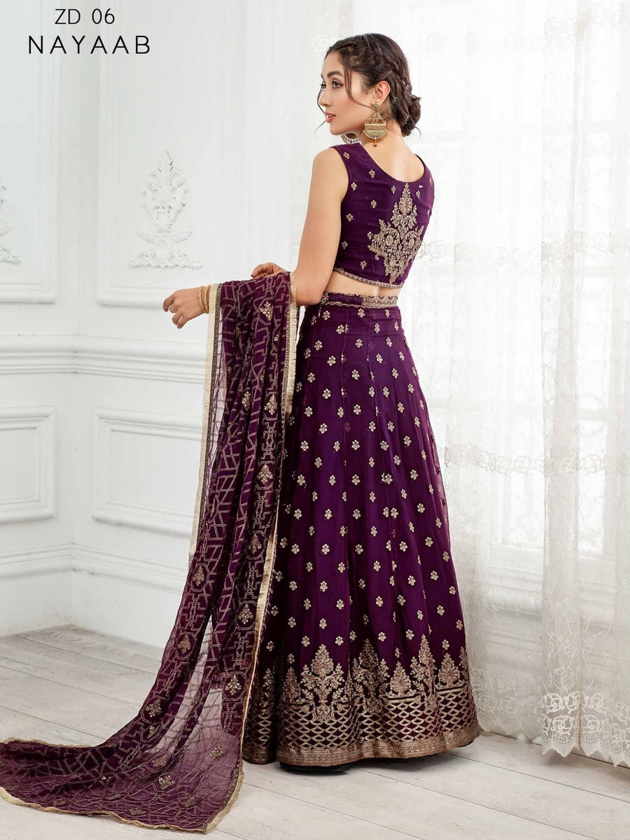 Dastoor by Zarif Luxury Chiffon Unstitched 3 Piece Suit ZD-06 NAYAAB - FaisalFabrics.pk