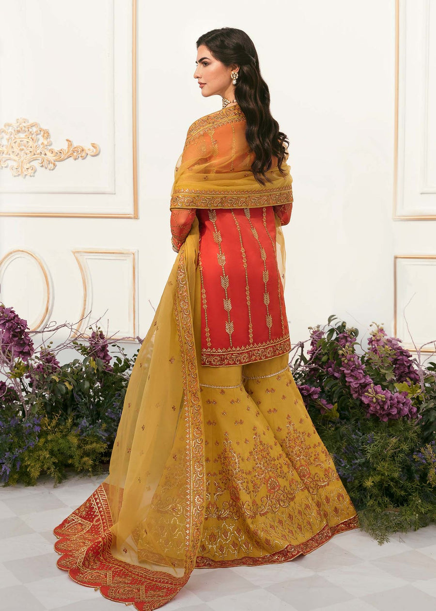Akbar Aslam Sylvia Luxury Formal Unstitched Organza Suit - ZEANE