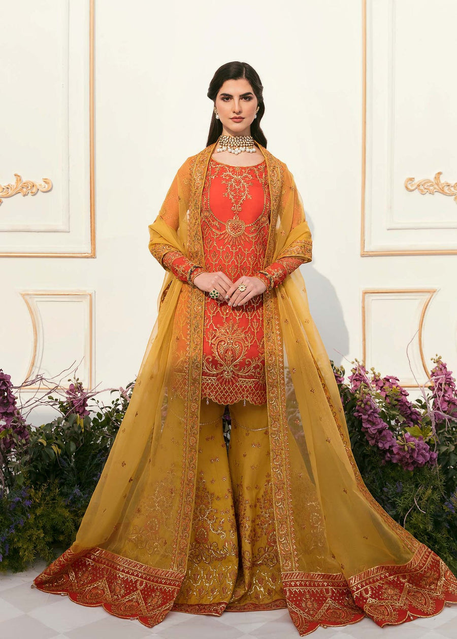 Akbar Aslam Sylvia Luxury Formal Unstitched Organza Suit - ZEANE