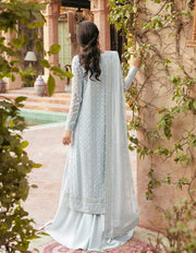SIFA Crinkle Chiffon Unstitched Embroidered 3Pc Suit - ZEB