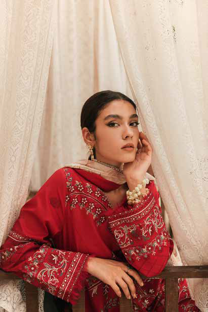 Zara Shahjahan Luxury Lawn Unstitched 3Pc Suit - ZEENAT