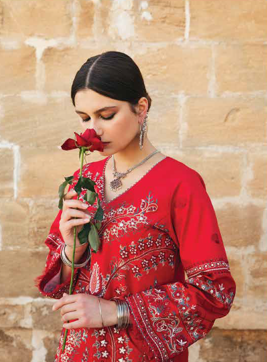 Zara Shahjahan Luxury Lawn Unstitched 3Pc Suit - ZEENAT