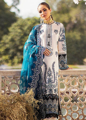 Afrozeh Luxury Lawn Unstitched 3 Piece Embroidered Suit D-08 Zephyr - FaisalFabrics.pk