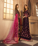 Noor E Rang By Zarif Luxury Unstitched Chiffon 3Pc Suit ZF-01 Mahjabeen - FaisalFabrics.pk