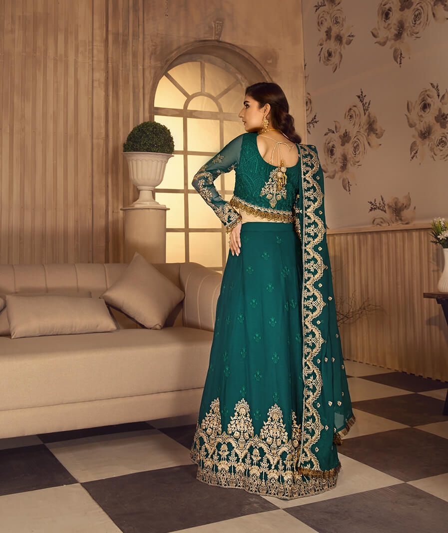 Noor E Rang By Zarif Luxury Unstitched Chiffon 3Pc Suit ZF-07 Farahnoush - FaisalFabrics.pk