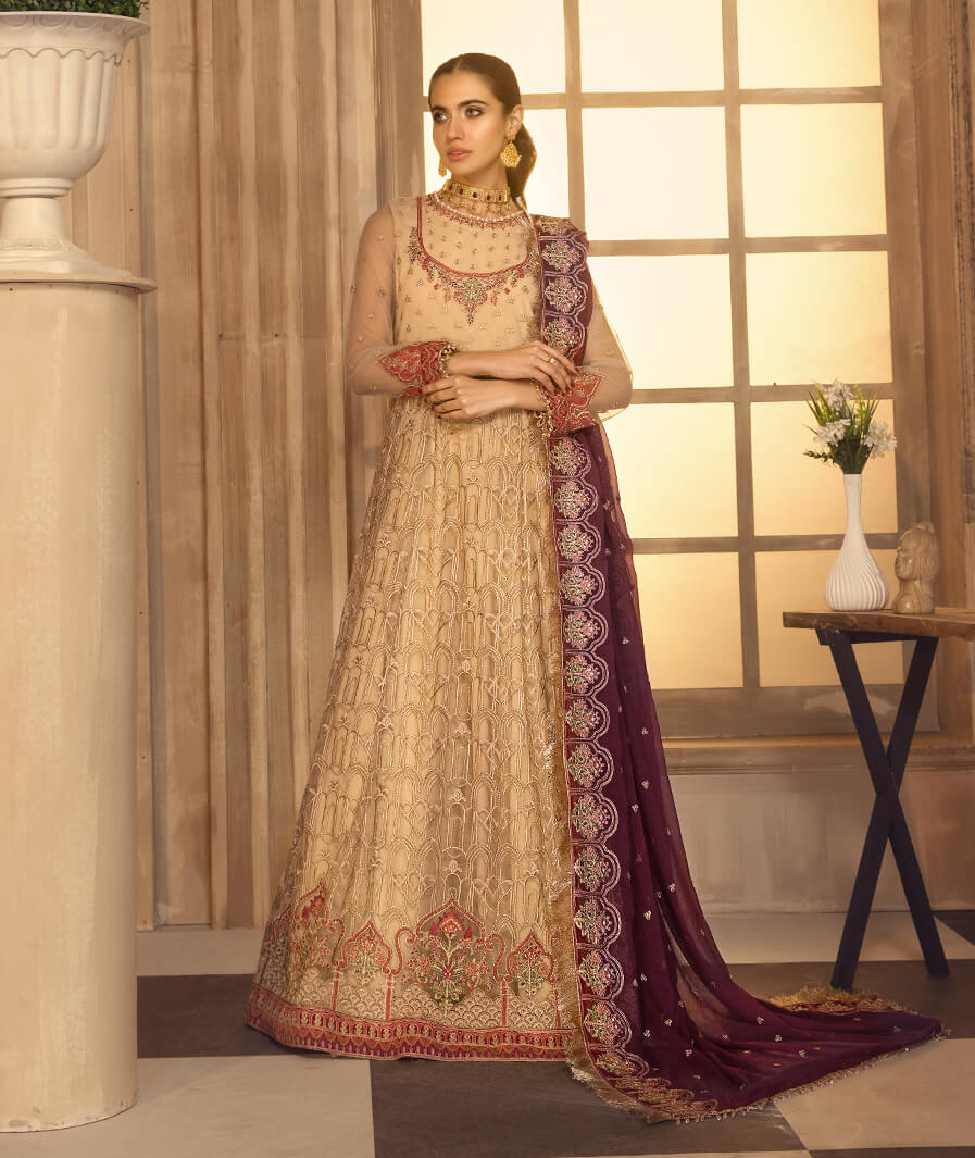 Noor E Rang By Zarif Luxury Unstitched Chiffon 3Pc Suit ZF-08 Andaaz - FaisalFabrics.pk