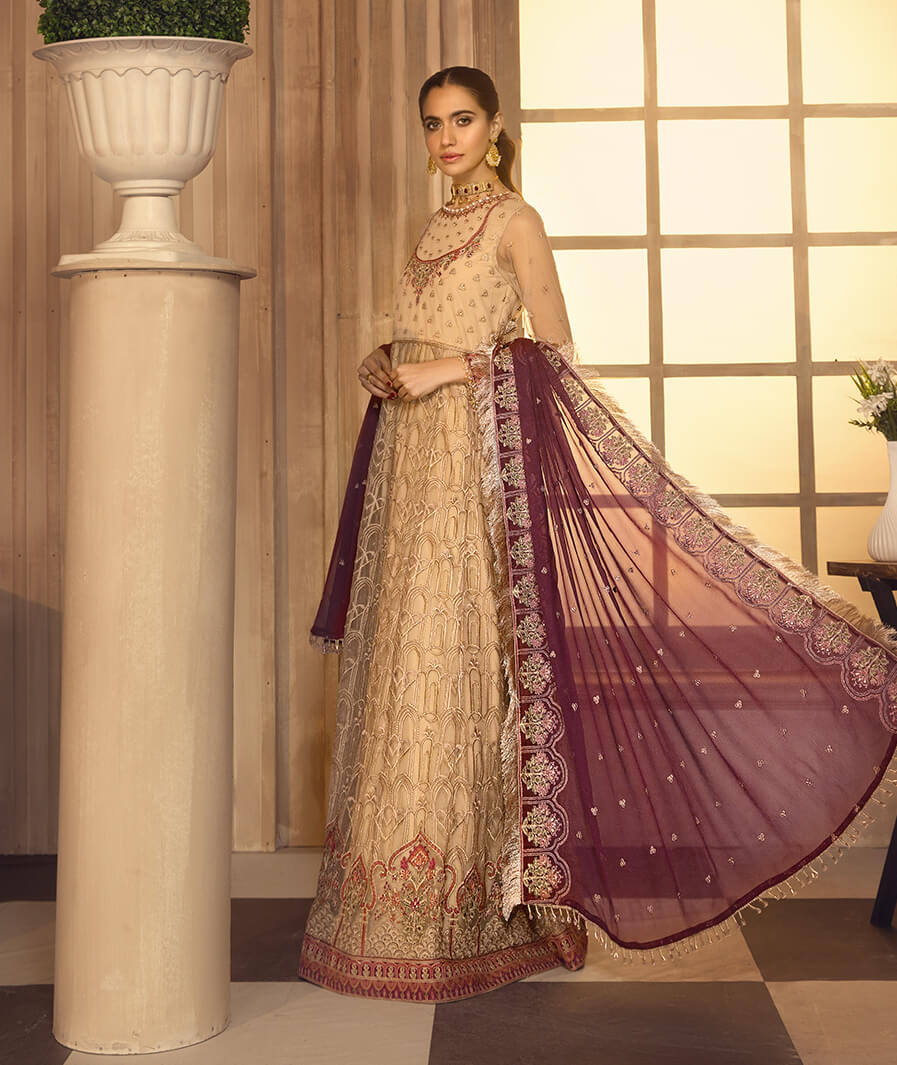 Noor E Rang By Zarif Luxury Unstitched Chiffon 3Pc Suit ZF-08 Andaaz - FaisalFabrics.pk