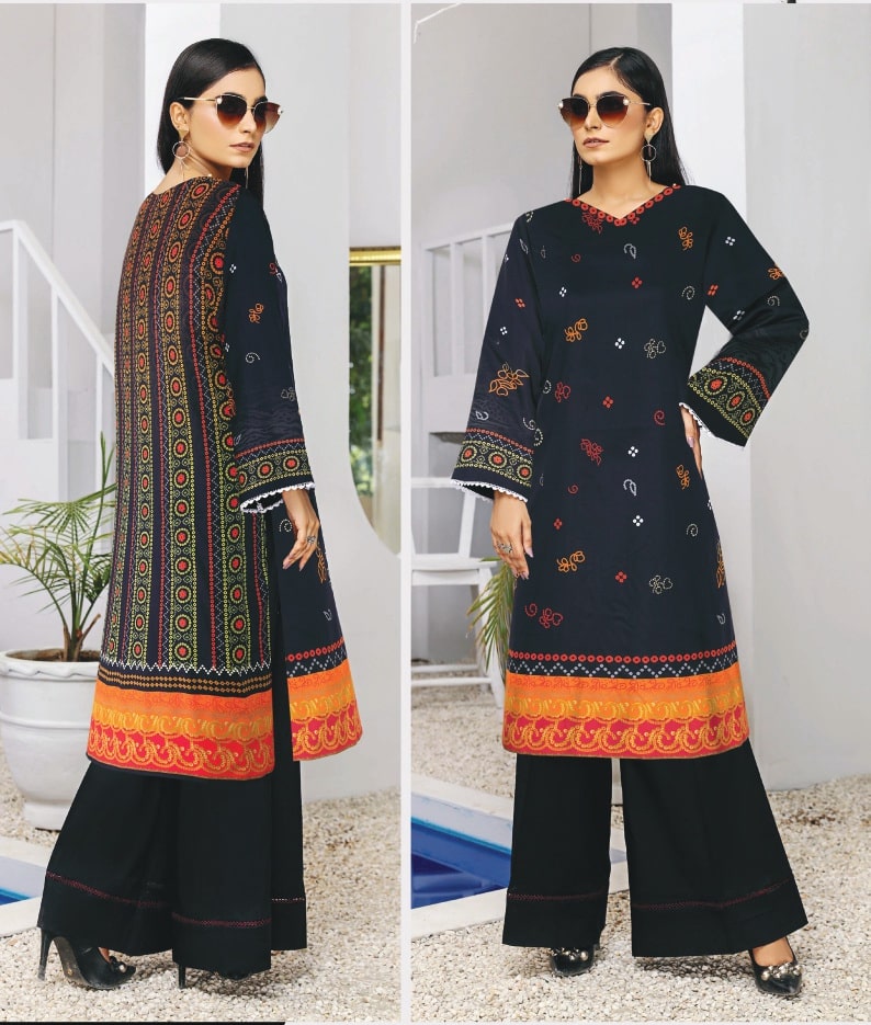 Zircon by Florence Unstitched Digital Printed Staple 2Pc Suit D-01