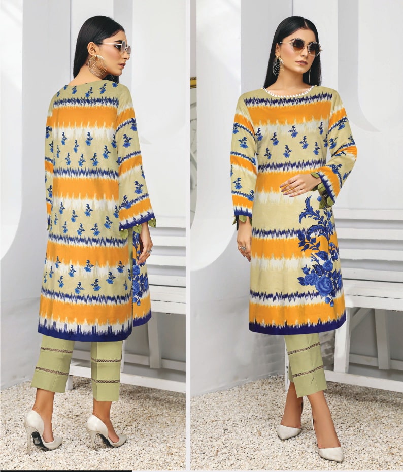 Zircon by Florence Unstitched Digital Printed Staple 2Pc Suit D-03