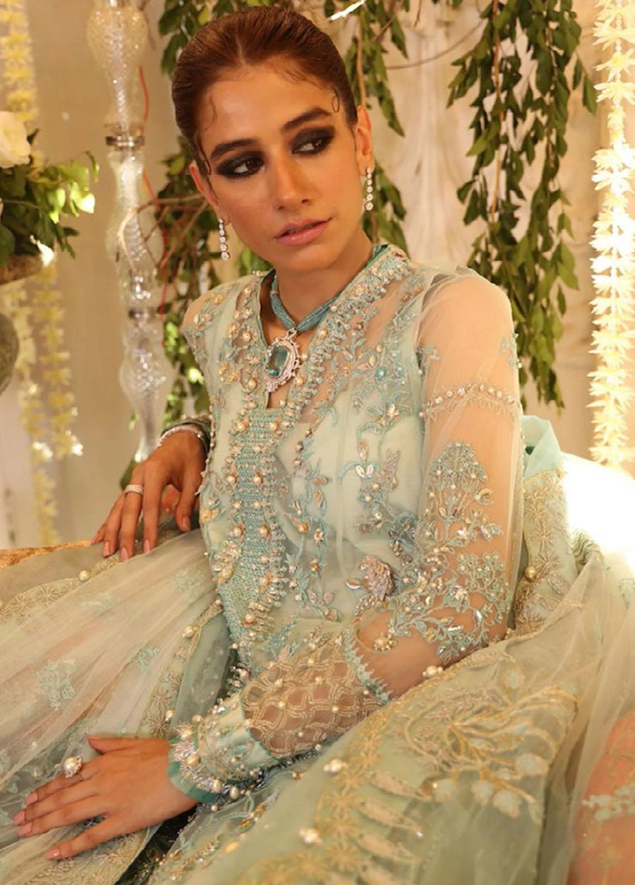 Gossamer by Zaha Unstitched Wedding 3Pc Net Suit ZC2-22-03 FAREENA