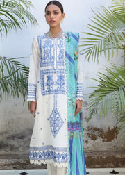 Zaha Lawn 2021 Unstitched Embroidered 3 Piece Suit ZL21-11A Bisha - FaisalFabrics.pk