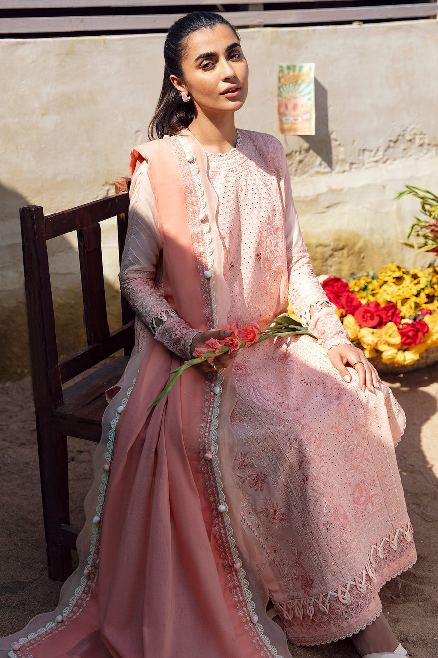 ZAHA by Khadijah Shah EMbroidered Lawn Unstitched 3Pc Suit ZL23-02 B