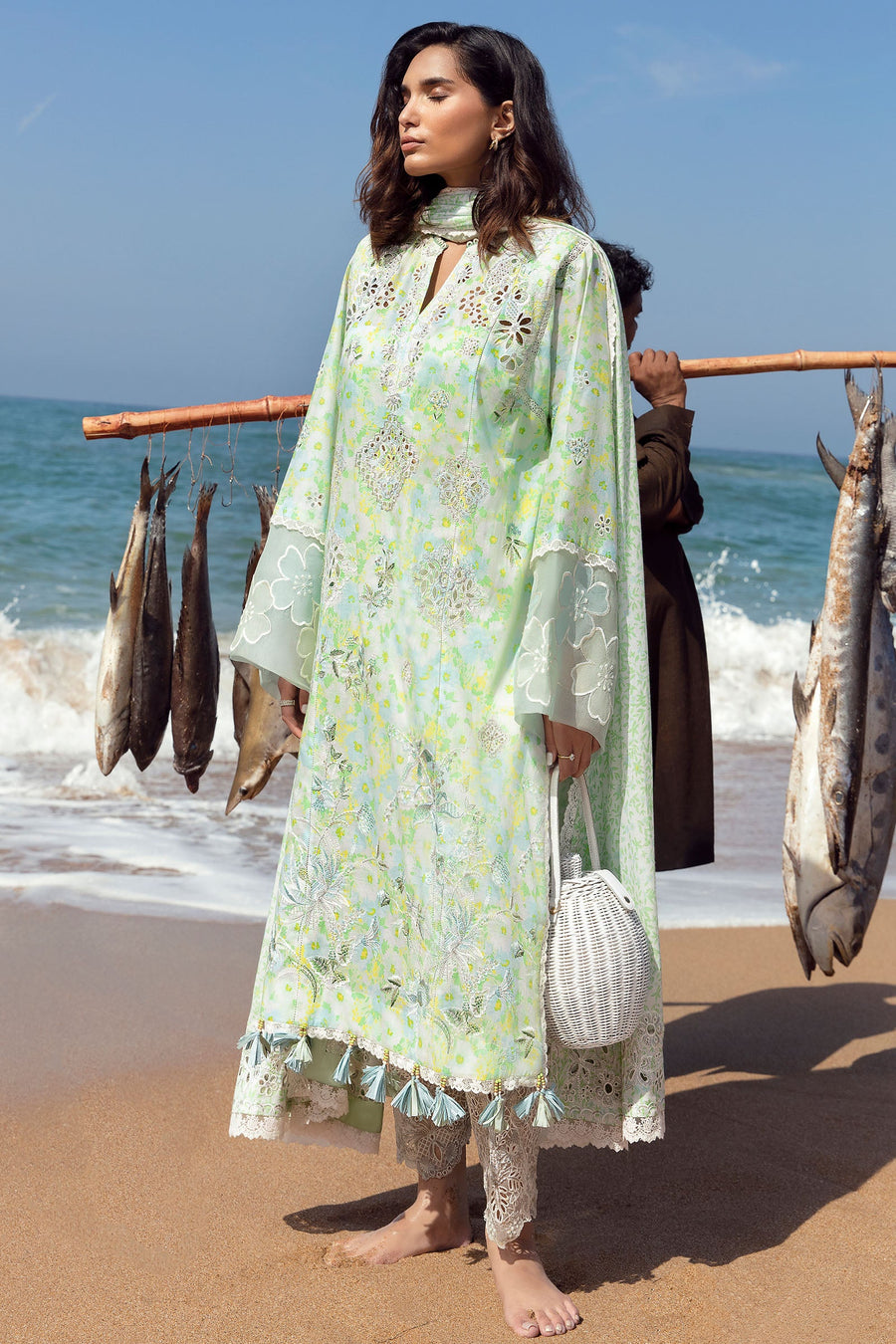 ZAHA by Khadijah Shah EMbroidered Lawn Unstitched 3Pc Suit ZL23-03 B